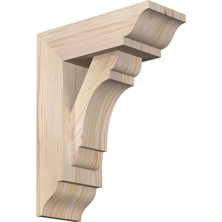 Olympic Traditional Smooth Bracket W/ Offset Brace, Douglas Fir, 5 1/2W X 14D X 18H